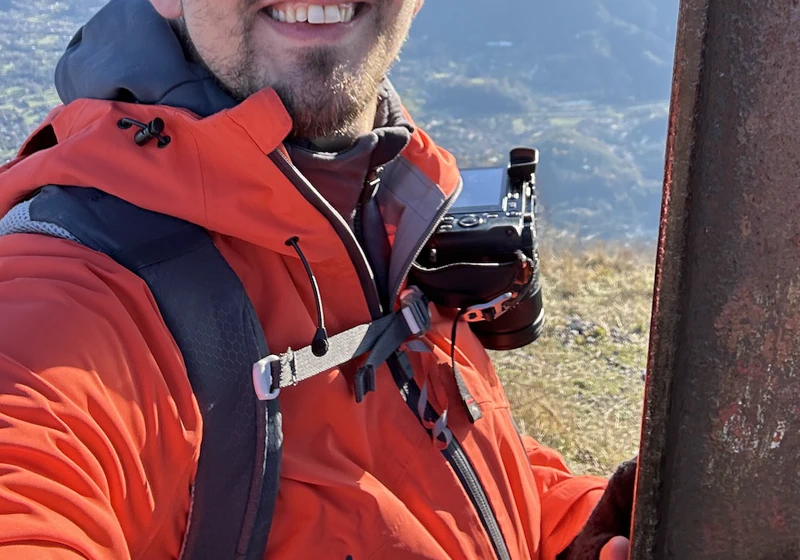Stefano on a Sunny Summit Over Tuscany