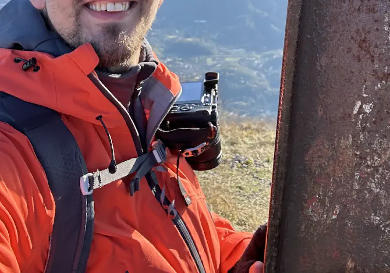 Stefano on a Sunny Summit Over Tuscany