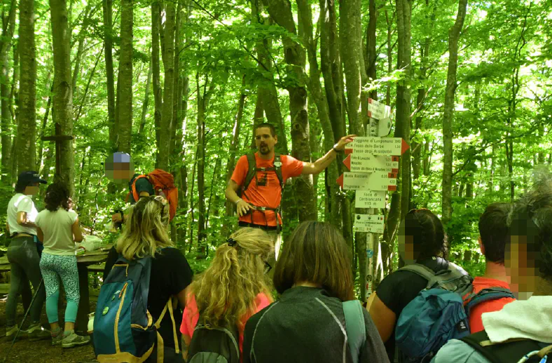 stefano leading hike in acquerino nature preserve1