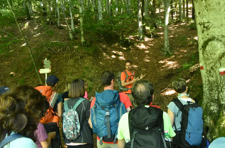 stefano leading hike in acquerino nature preserve2