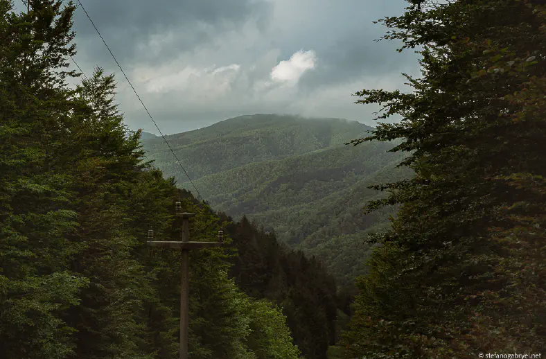 winter at acquerino in dramatic light