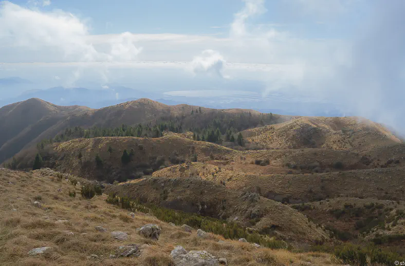 apuan alps view from mount prana