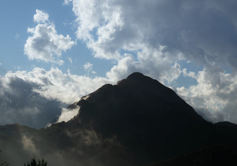 Apuan Alps Peak in the Clouds