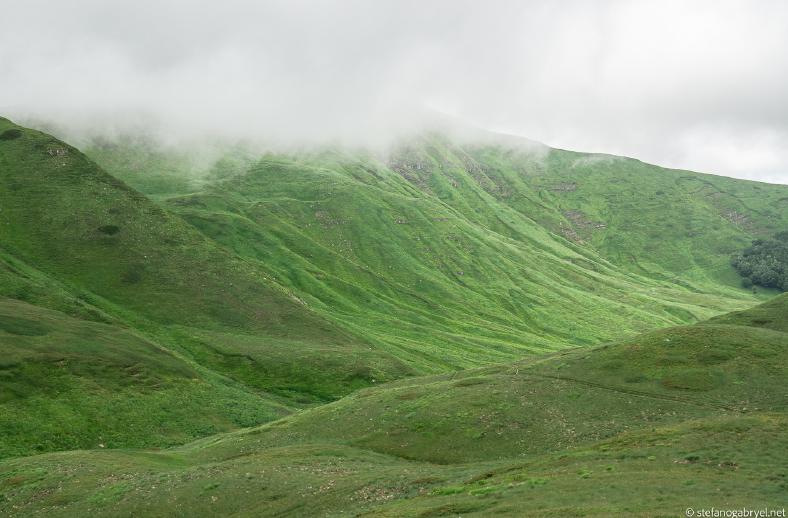 foggy mountain landscape corno alle scale